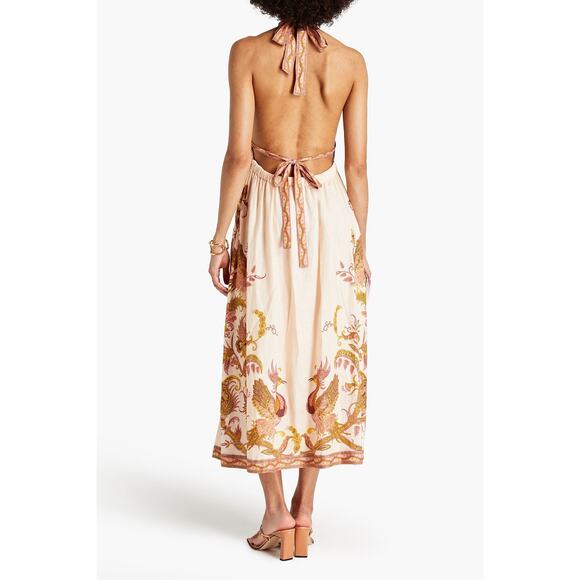 ❤️Zimmermann Cassia Halterneck Linen Long Dress❤️ - Picture 3 of 3